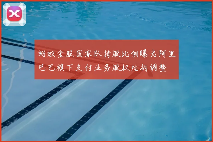 蚂蚁金服国家队持股比例曝光阿里巴巴旗下支付业务股权结构调整
