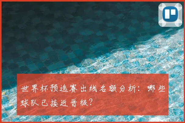 世界杯预选赛出线名额分析：哪些球队已接近晋级？